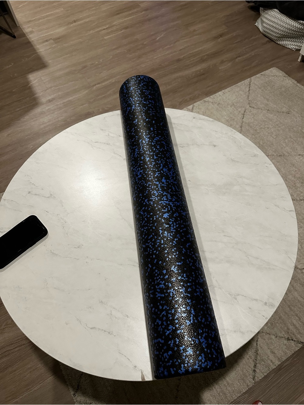 Black and Blue Speckled Foam Roller